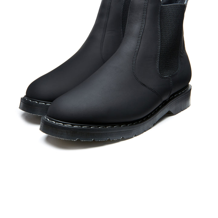 Black Greasy Solovair Shearling Lined Men's Chelsea Boots | 291054VPG