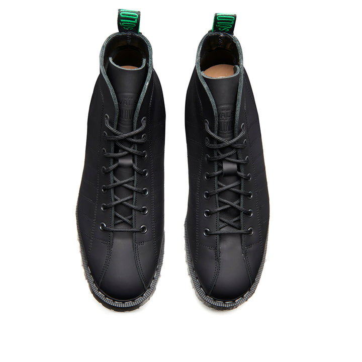 Black Greasy Solovair Walsh Rugby Boots Men's Hiker Boots | 184305KIN