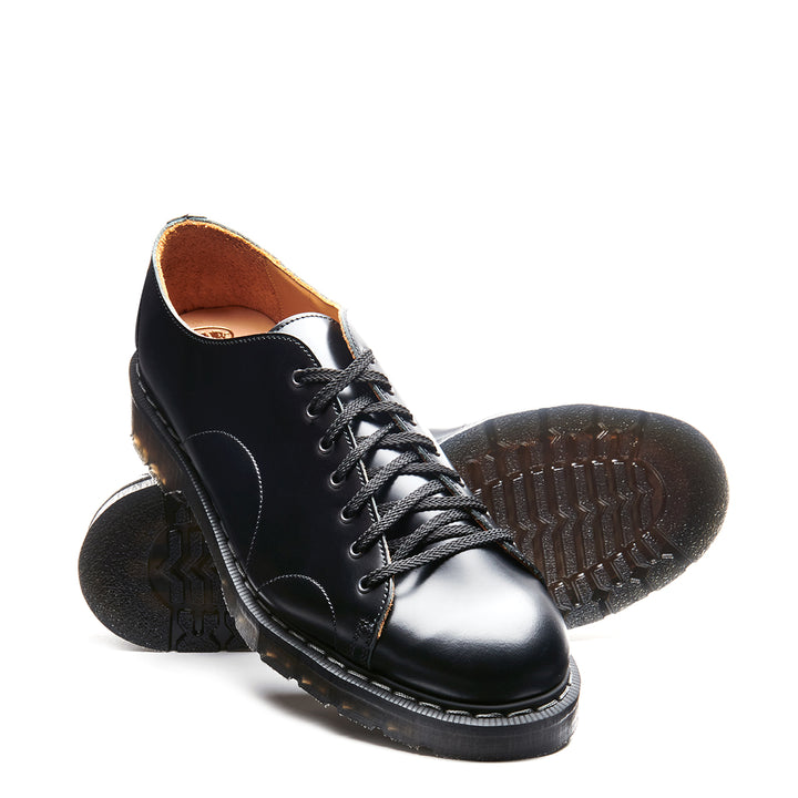 Black Hi-Shine Solovair 7 Eye Men's Monkey Shoes | 504672ALW