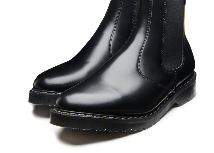 Black Hi-Shine Solovair Dealer Boots Men's Vegan Boots | 074835IBZ