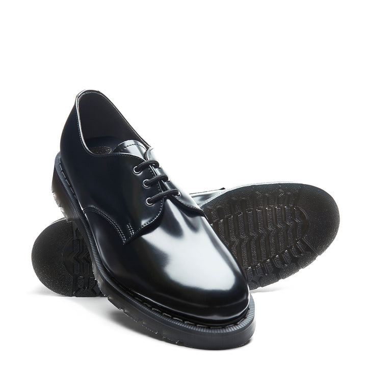 Black Hi-Shine Solovair Gibson Shoes Men's Vegan Shoes | 245038QEU