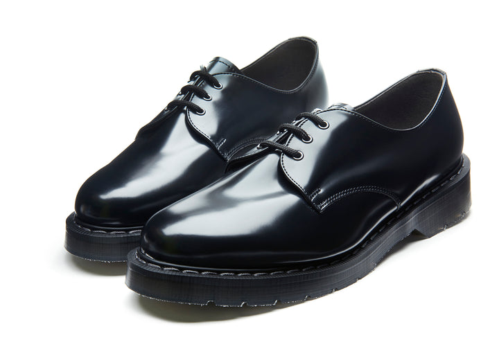 Black Hi-Shine Solovair Gibson Shoes Men's Vegan Shoes | 245038QEU