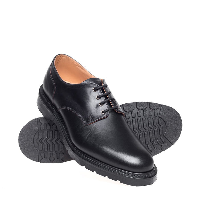 Black Horween Solovair 4 Eye Men's Gibson Shoes | 234965NPC