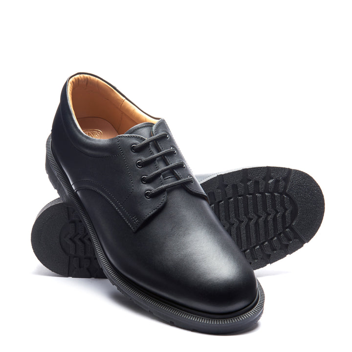 Black Solovair 4 Eye Men's Gibson Shoes | 601874GYZ