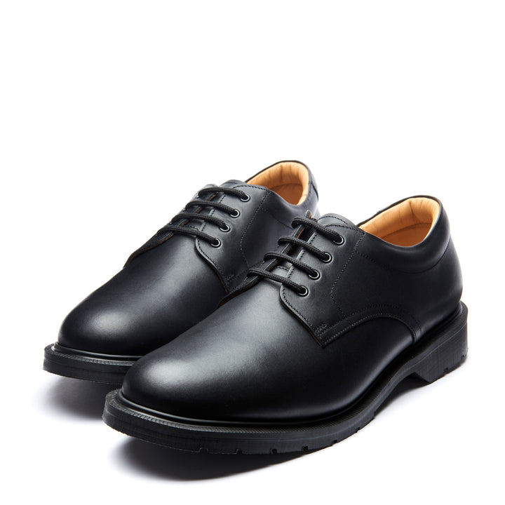 Black Solovair 4 Eye Men's Gibson Shoes | 601874GYZ