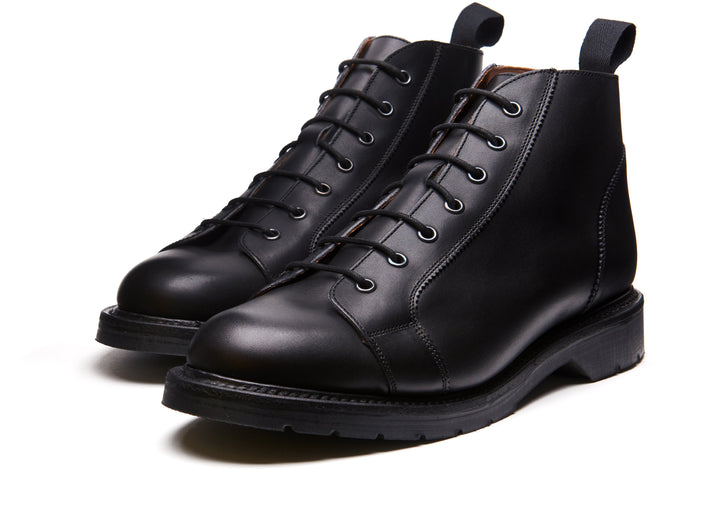 Black Solovair 7 Eye Men's Monkey Boots | 719358OKJ