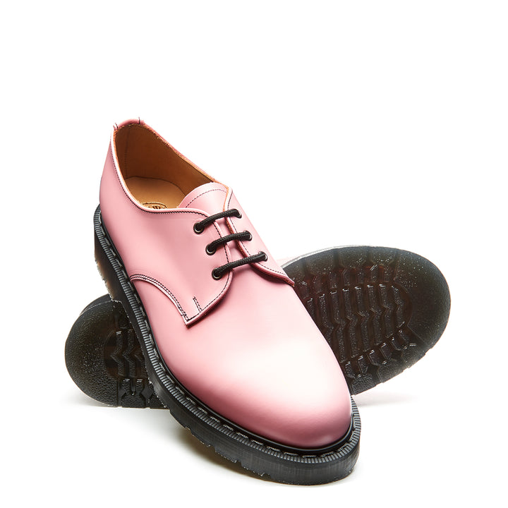 Blush Pink Hi-Shine Solovair 3 Eye Men's Gibson Shoes | 089714ZIU