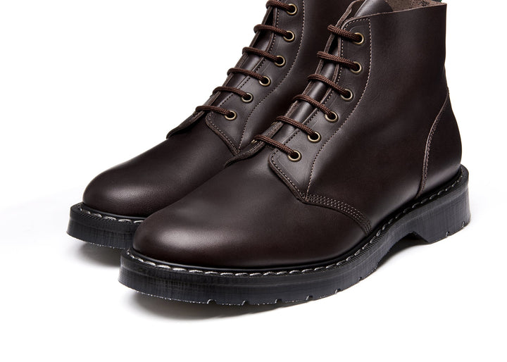 Brown Greasy Solovair 6 Eye Men's Astronaut Boots | 209543EBZ