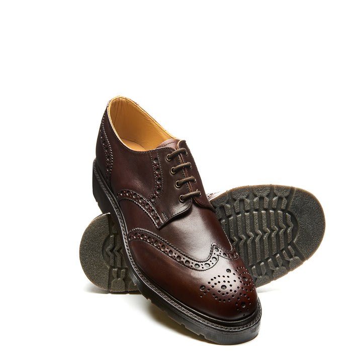 Brown Horween Solovair 4 Eye Gibson Men's Brogue Shoes | 653982UOI