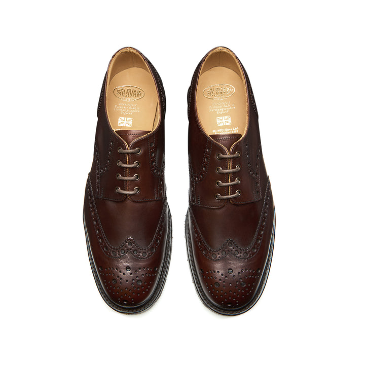 Brown Horween Solovair 4 Eye Gibson Men's Brogue Shoes | 653982UOI