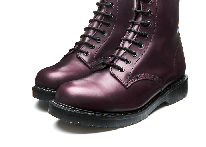 Burgundy Gaucho Solovair 8 Eye Women's Derby Boots | 852741MGD