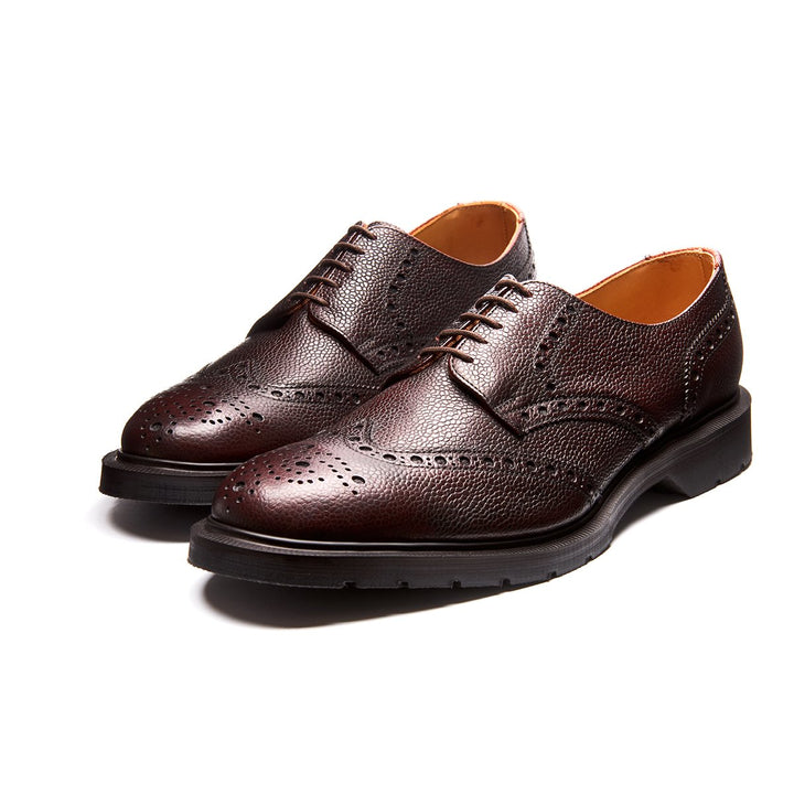 Burgundy Grain Solovair 5 Eye Gibson Men's Brogue Shoes | 094268VIQ