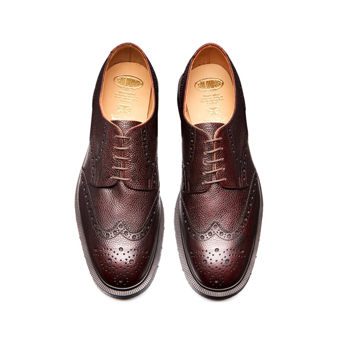 Burgundy Grain Solovair 5 Eye Gibson Men's Brogue Shoes | 094268VIQ