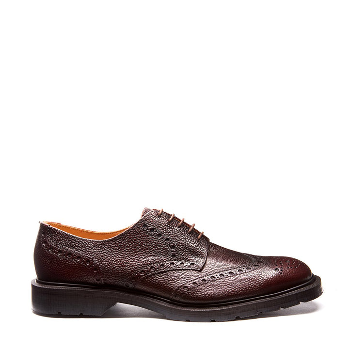 Burgundy Grain Solovair 5 Eye Gibson Men\'s Brogue Shoes | 094268VIQ