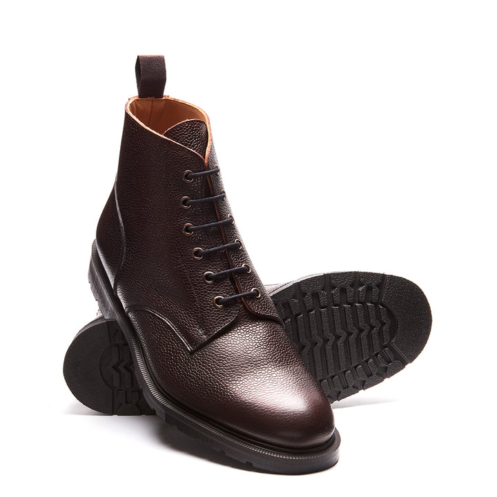 Burgundy Grain Solovair 6 Eye Men's Derby Boots | 618379DIG