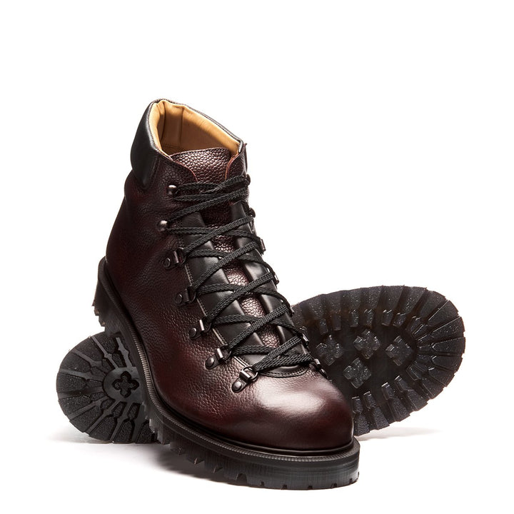 Burgundy Grain Solovair Urban Hiker Men's Hiker Boots | 159038JMO