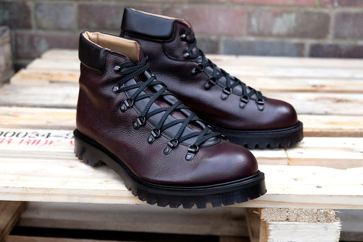 Burgundy Grain Solovair Urban Hiker Men's Hiker Boots | 159038JMO