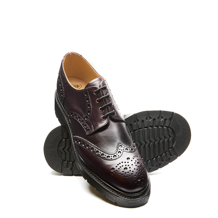 Burgundy Horween Solovair 4 Eye Gibson Men's Brogue Shoes | 930672KNM