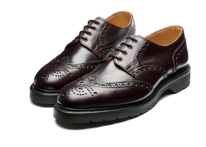 Burgundy Horween Solovair 4 Eye Gibson Men's Brogue Shoes | 930672KNM