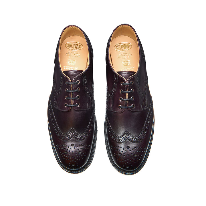 Burgundy Horween Solovair 4 Eye Gibson Men's Brogue Shoes | 930672KNM