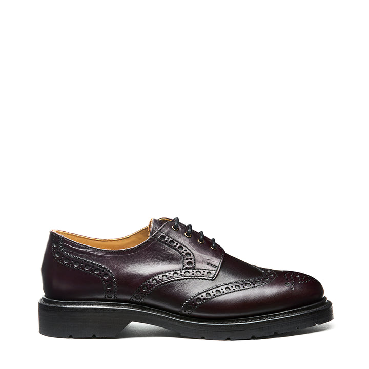 Burgundy Horween Solovair 4 Eye Gibson Men\'s Brogue Shoes | 930672KNM