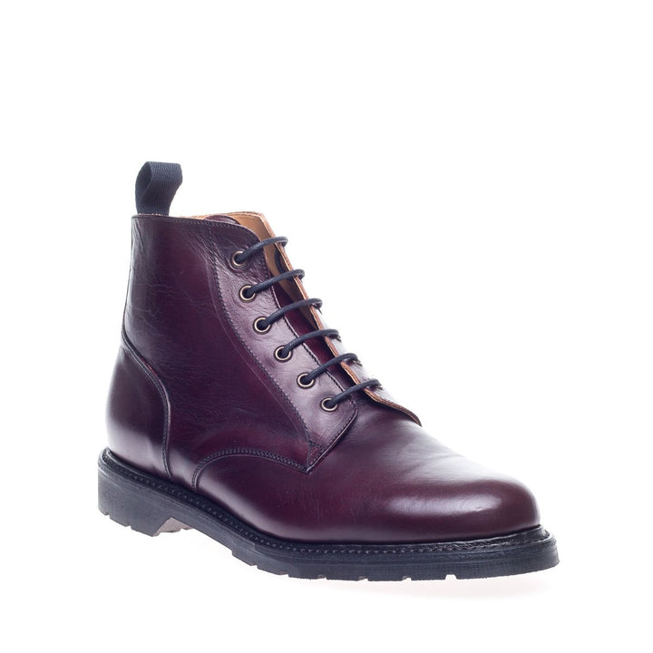 Burgundy Horween Solovair 6 Eye Men's Derby Boots | 617403AGF