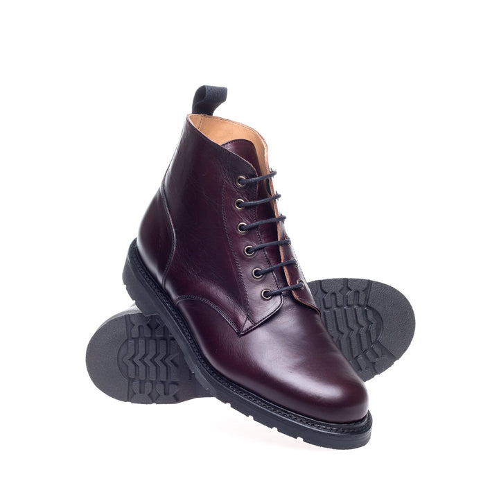 Burgundy Horween Solovair 6 Eye Men's Derby Boots | 617403AGF