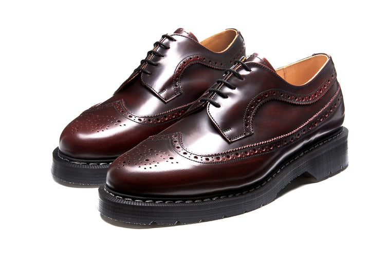 Burgundy Rub-Off Solovair American Men's Brogue Shoes | 493726QZH