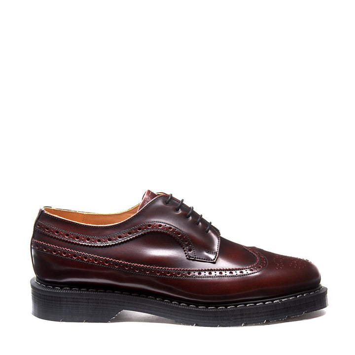 Burgundy Rub-Off Solovair American Men\'s Brogue Shoes | 493726QZH