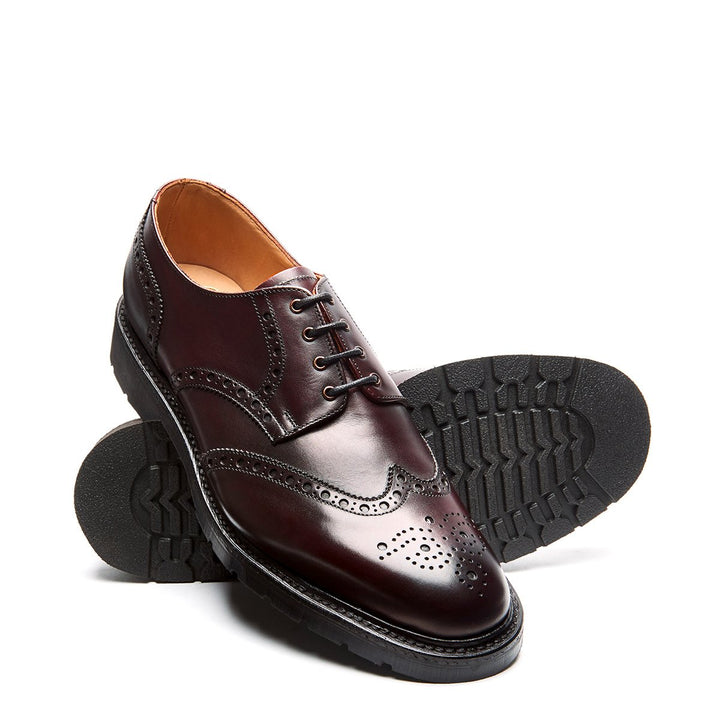 Burgundy Solovair 4 Eye Gibson Men's Brogue Shoes | 825319PQJ