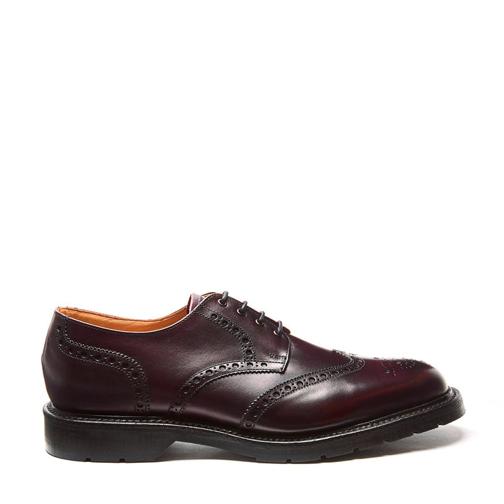 Burgundy Solovair 4 Eye Gibson Men\'s Brogue Shoes | 825319PQJ