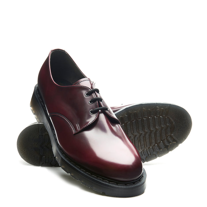 Cherry Red Rub-Off Solovair Gibson Shoes Men's Vegan Shoes | 248063FVW