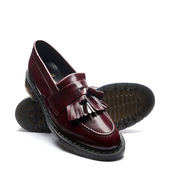 Cherry Red Rub-Off Solovair Tassel Loafer Men's Vegan Shoes | 318506FAN