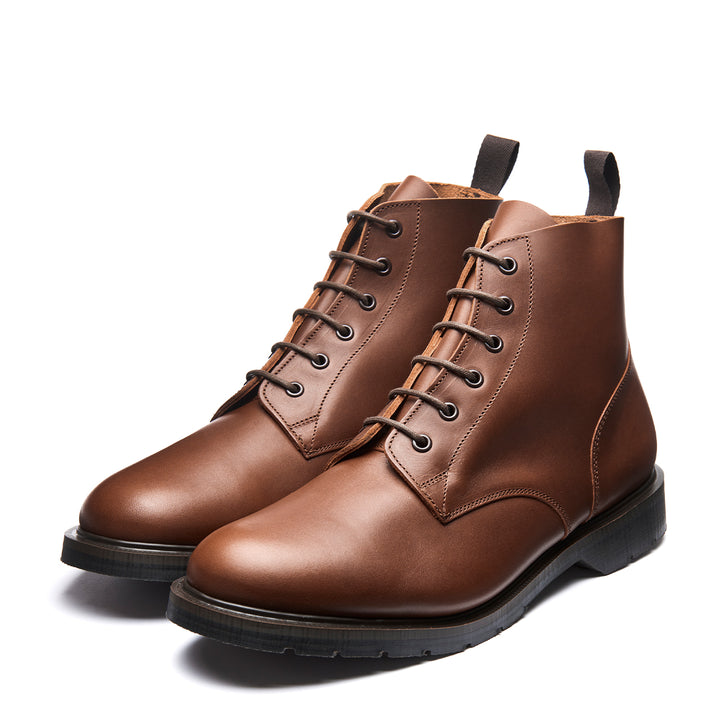 Chestnut Solovair 6 Eye Men's Derby Boots | 173460DMH