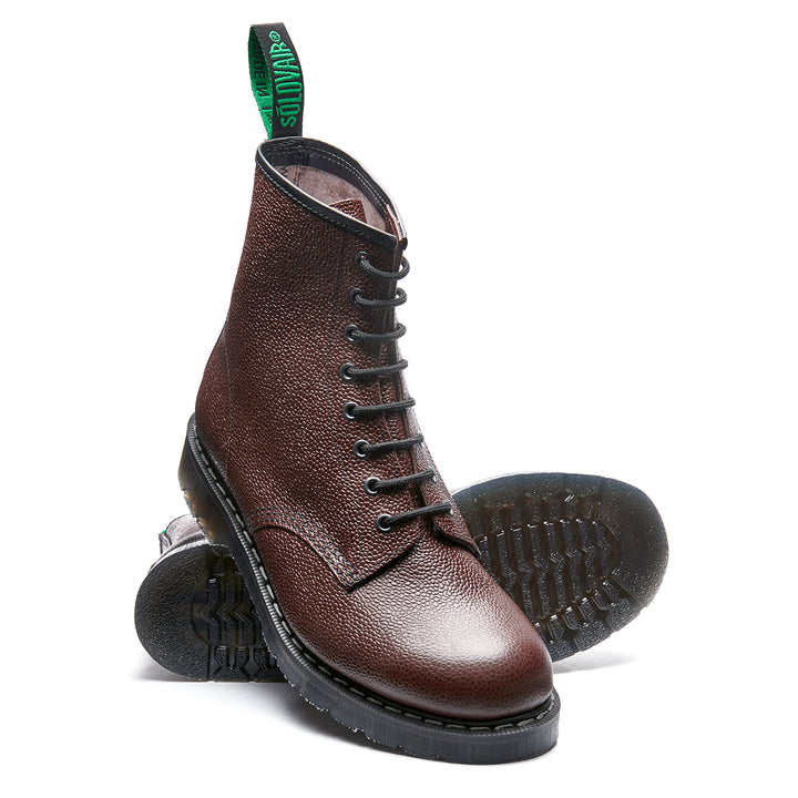 Chilli Grain Solovair 8 Eye Men's Derby Boots | 480721FEV