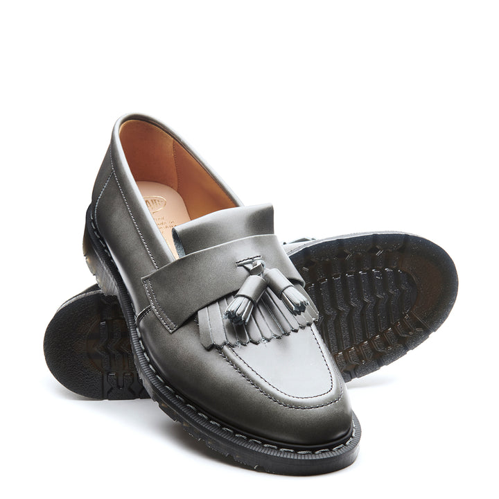 Cloud Grey Rub Off Solovair Tassel Men's Loafers | 820654BSI