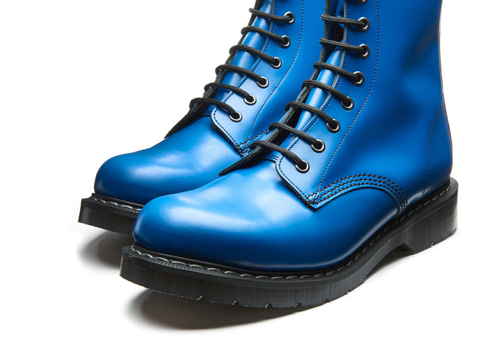 Electric Blue Solovair 8 Eye Women's Derby Boots | 916823YQG