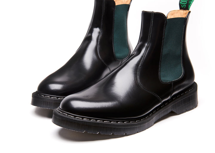 Green & Black Solovair Dealer Boots Men's Chelsea Boots | 650142FVK