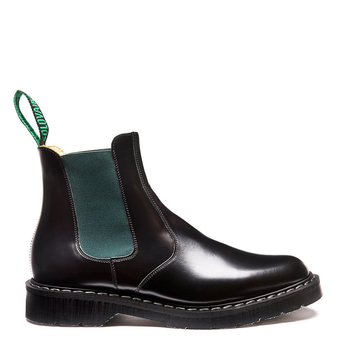 Green & Black Solovair Dealer Boots Men\'s Chelsea Boots | 650142FVK