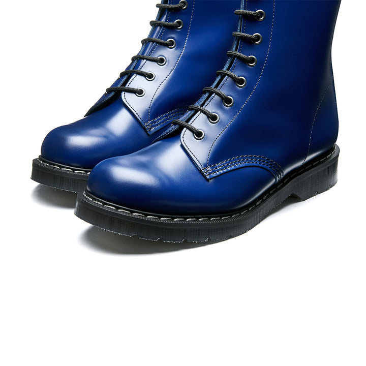 Indigo Blue Solovair 8 Eye Women's Derby Boots | 931850OCL