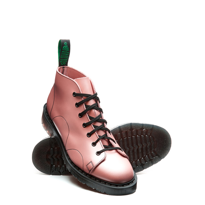 Iridescent Pink Hi-Shine Solovair 7 Eye Women's Monkey Boots | 768943UBI