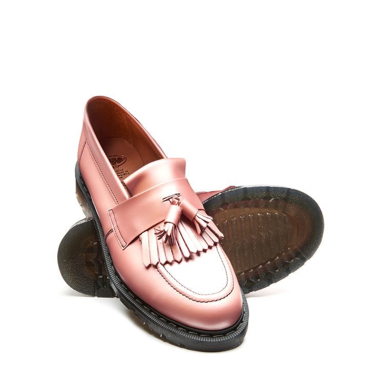 Iridescent Pink Hi-Shine Solovair Tassel Women's Loafers | 431527RQY