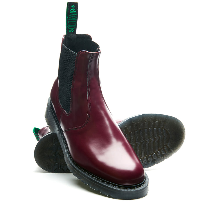 Merlot Hi-Shine Solovair Dealer Boots Men's Vegan Boots | 436927SDY