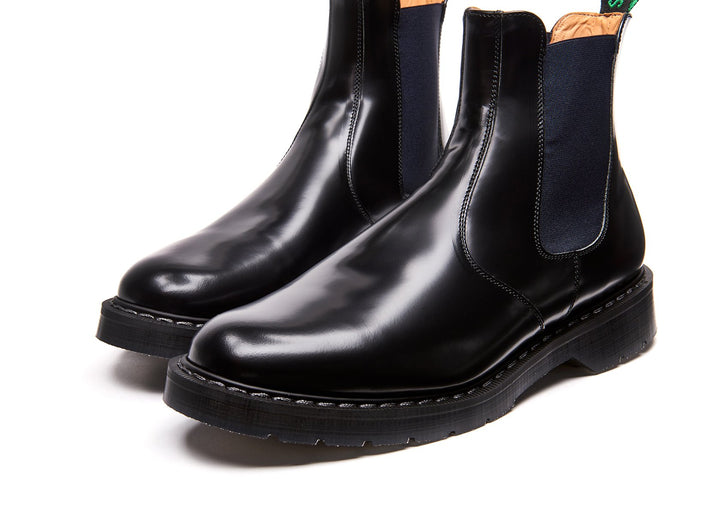 Navy Blue & Black Solovair Dealer Boots Men's Chelsea Boots | 587261MJO