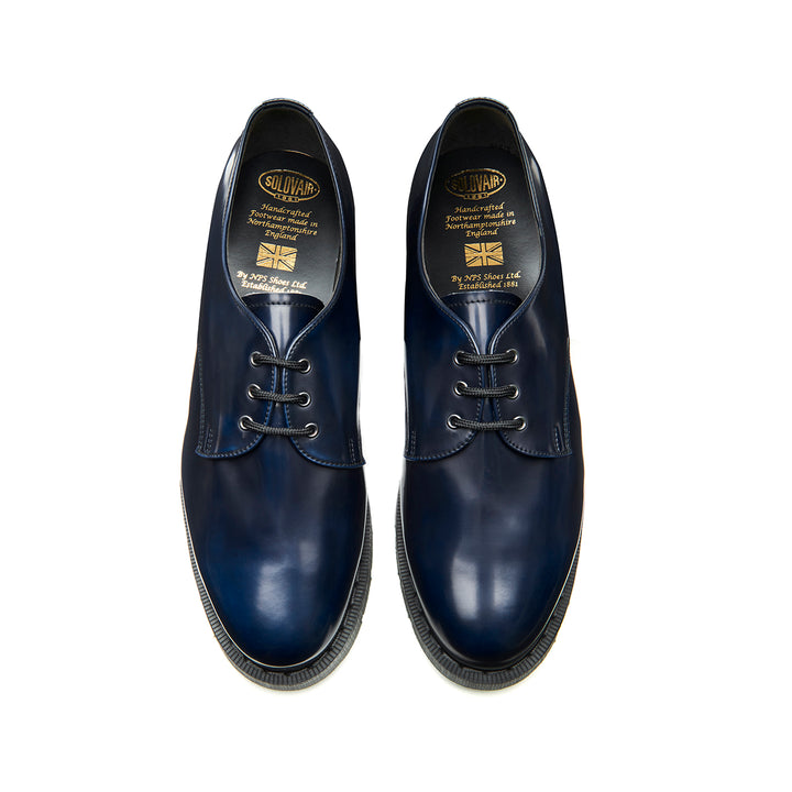 Navy Rub-Off Solovair Gibson Shoes Men's Vegan Shoes | 680514PDR