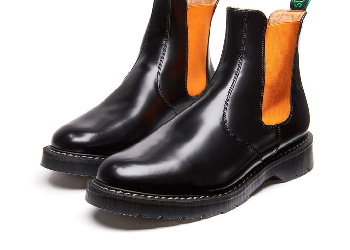 Orange & Black Solovair Dealer Boots Men's Chelsea Boots | 317548EPC