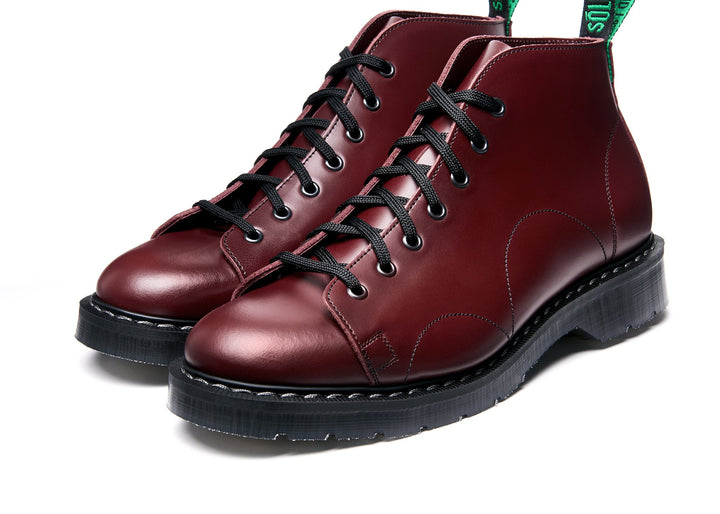 Oxblood Hi-Shine Solovair 7 Eye Women's Monkey Boots | 450986YNI