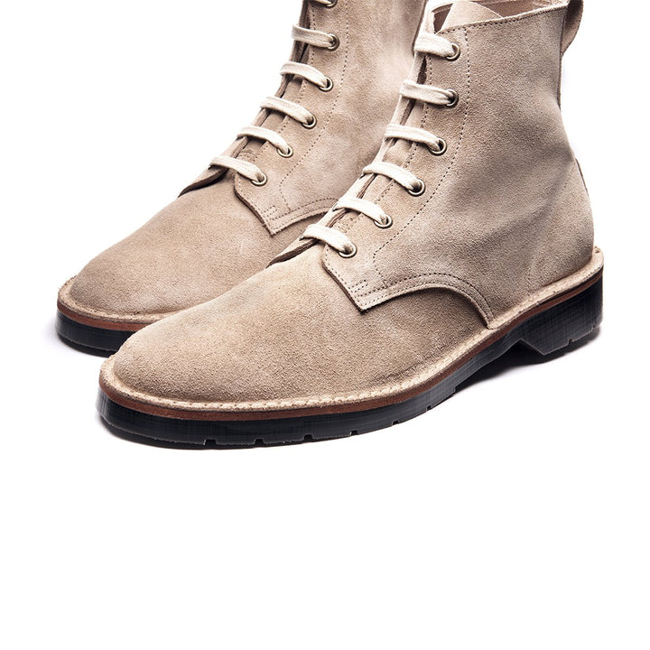 Sand Solovair Suede 6 Eye Men's Derby Boots | 821036SNL