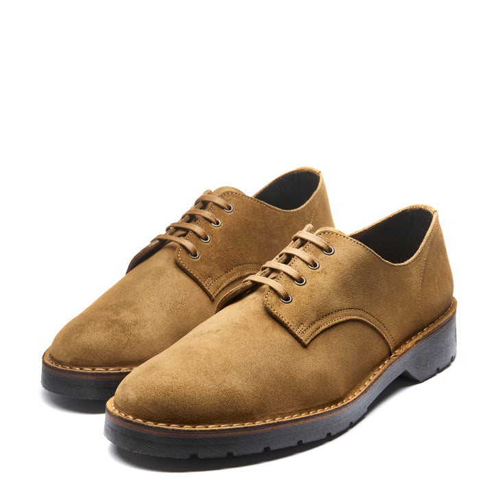 Tan Solovair Suede 4 Eye Men's Gibson Shoes | 159063TER