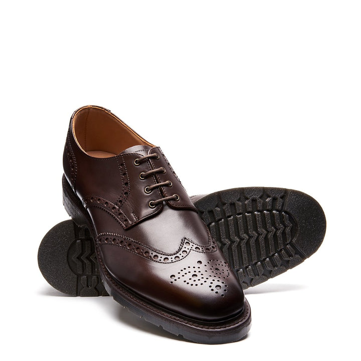 Walnut Solovair 4 Eye Gibson Men's Brogue Shoes | 189250RSX